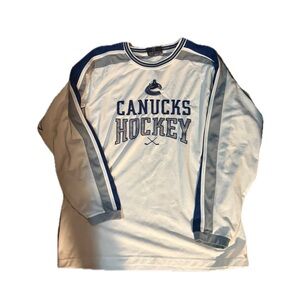 NHL White and Blue Striped Shirt